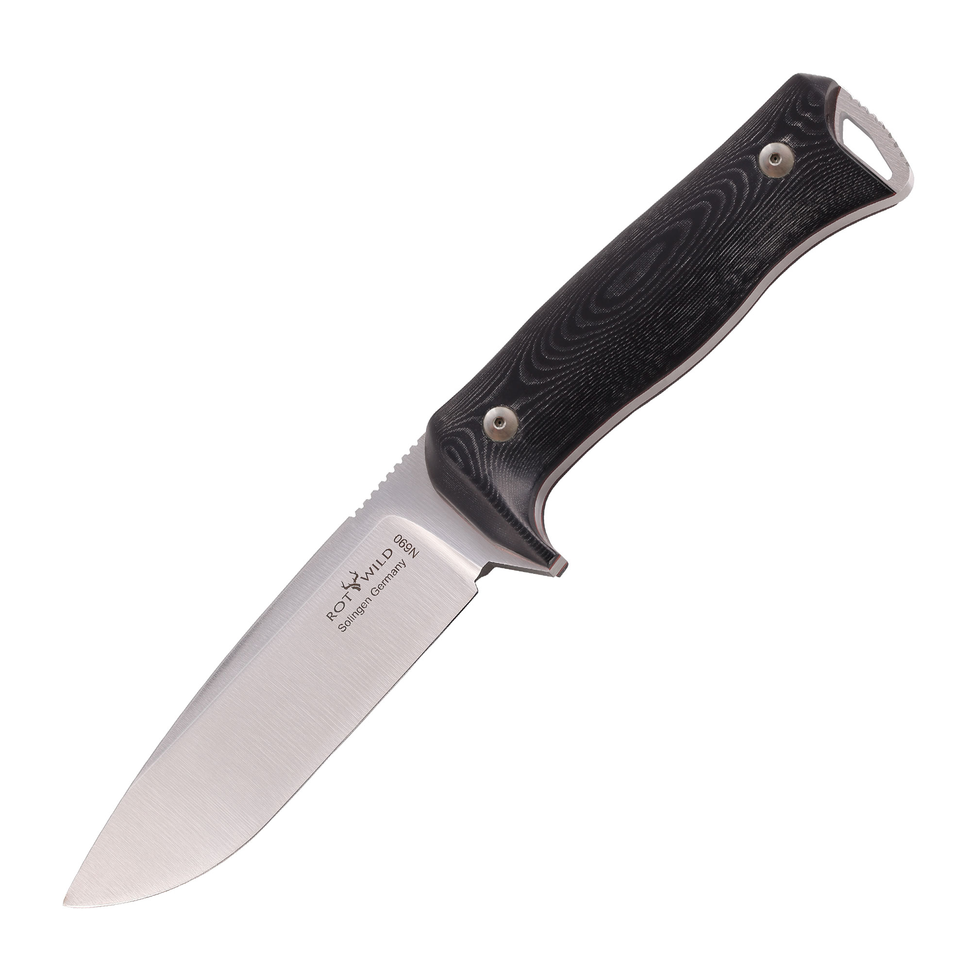 Hunting and outdoor knife "Falke" micarta black