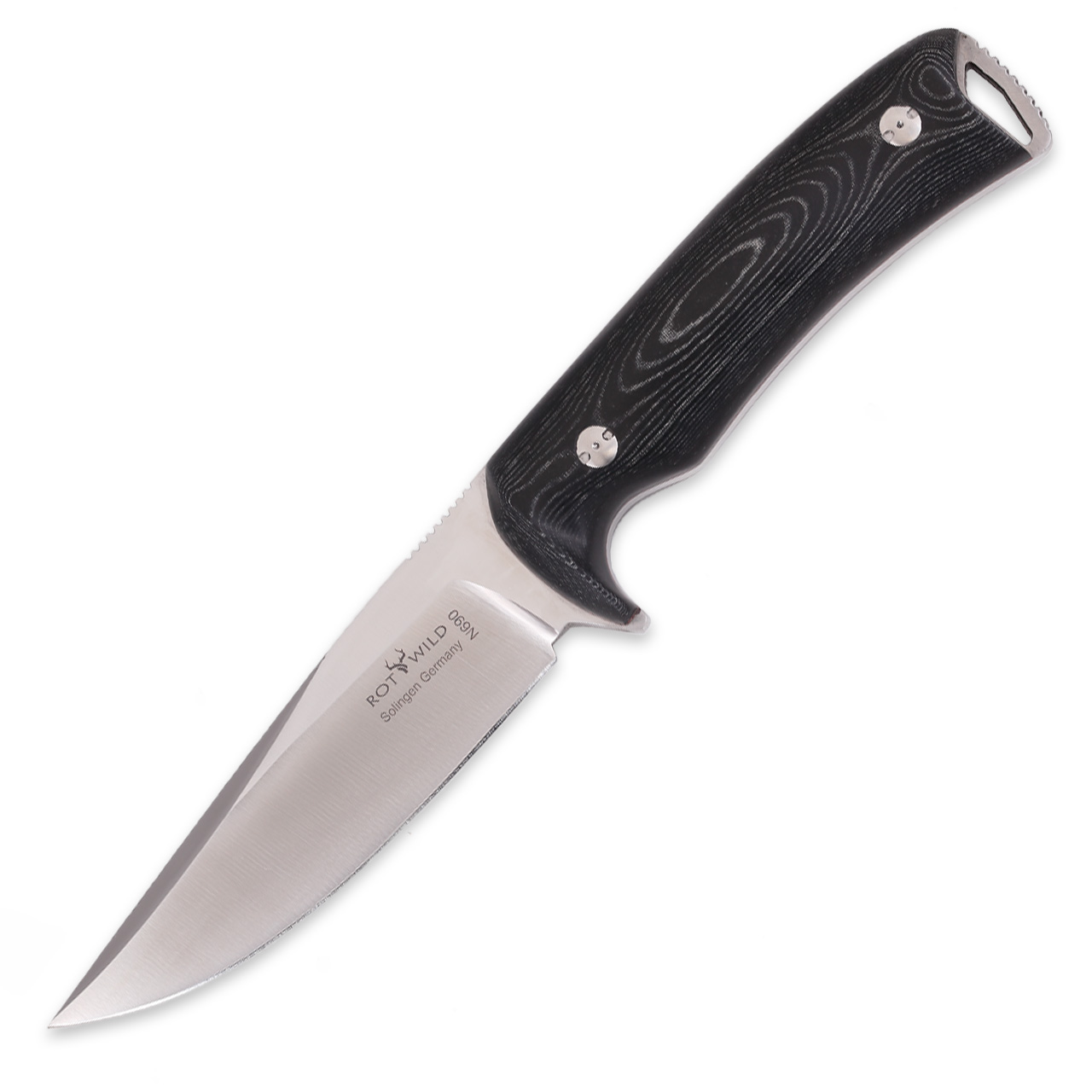 Hunting knife "Habicht" micarta black