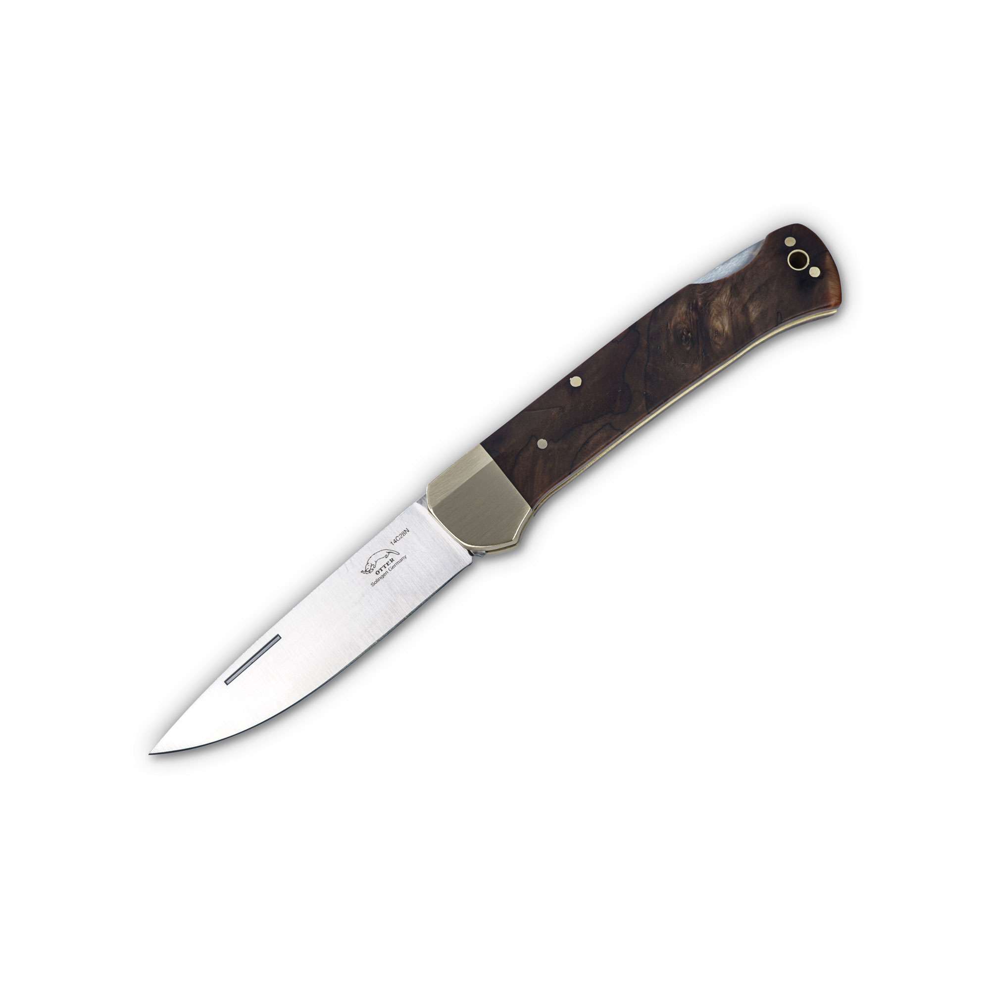 OTTER "Finn" stabilised walnut burl OTTER "Finn" Wurzelholz stabilisiert – Messer aus Solingen