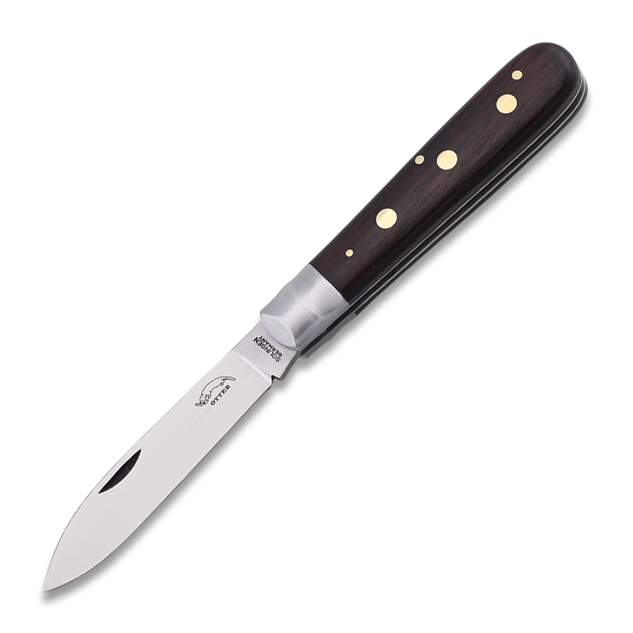 162-Otter-Taschenmesser-3-Nieten-Messing-1 OTTER 3-Nieten Messing – Taschenmesser aus Solingen