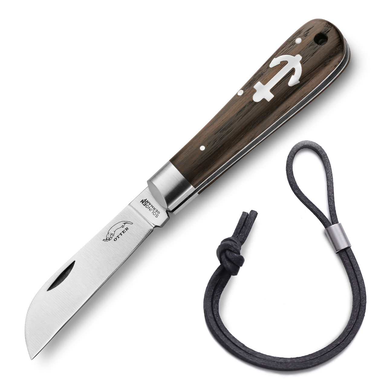 172-mL-Ankermesser-gross-Raeuchereiche-1-mit-Lederband Anchor knife smoked oak large