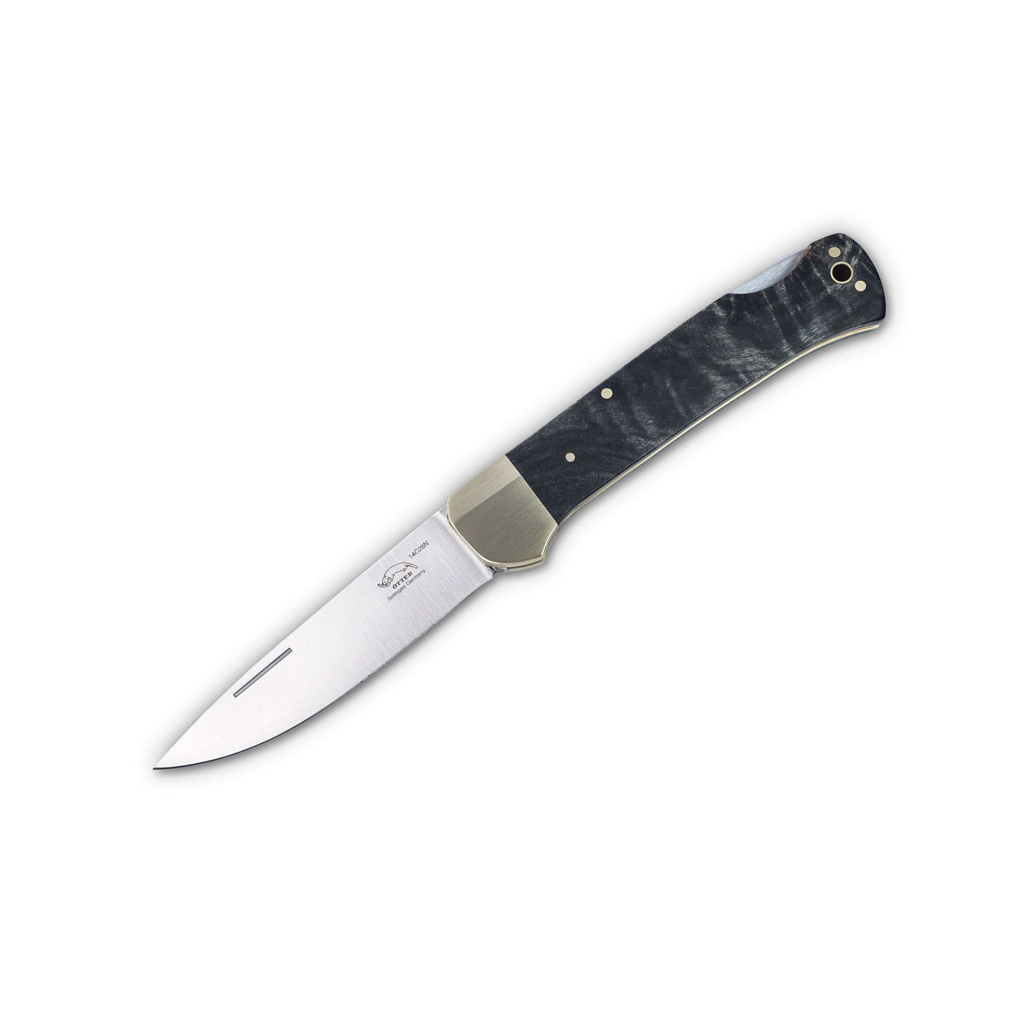 OTTER "Finn" stabilised poplar black OTTER "Finn" stab. Pappel schwarz – Messer aus Solingen