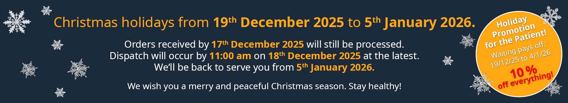 Weihnachtsferien bei den OTTERN – 10 % Rabatt auf unser gesamtes Sortiment!