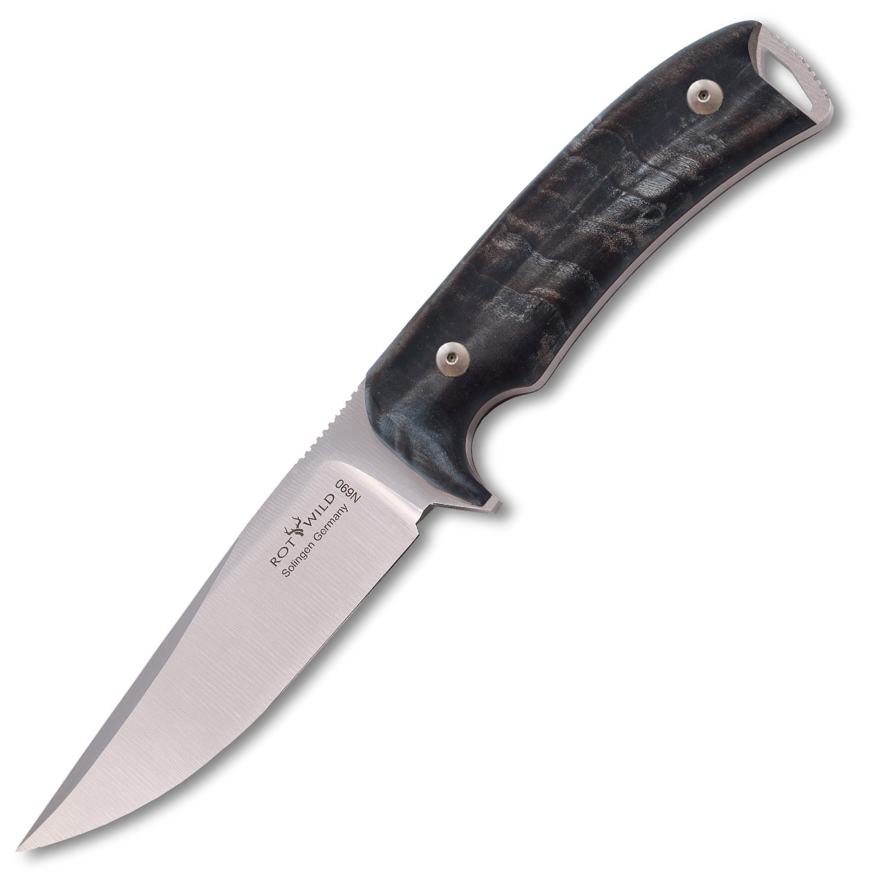 ROTWILD "Habicht" stabilisierte Pappel* ROTWILD "Habicht" stabilisierte Pappel – Jagdmesser aus Solingen
