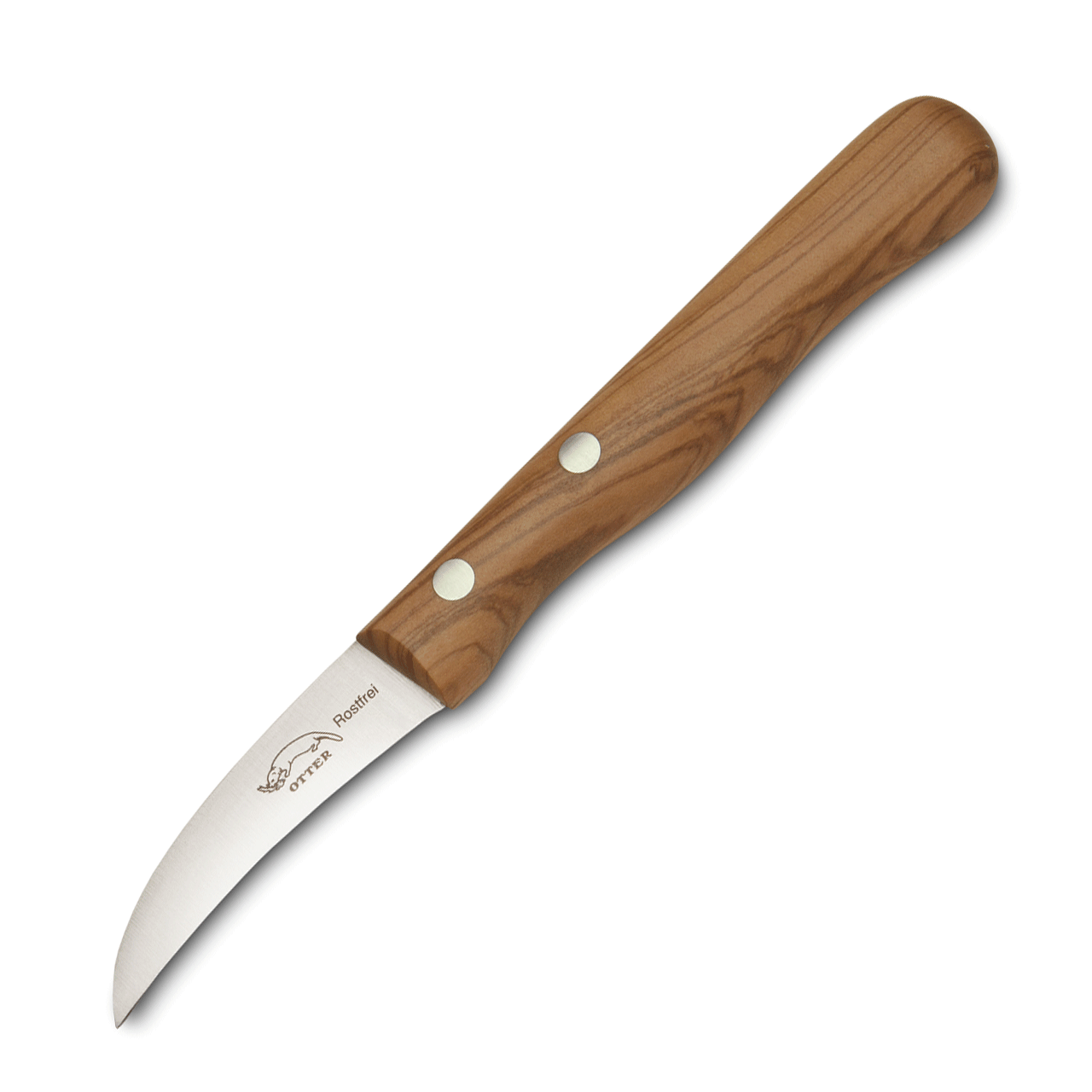 1011_OL OTTER Küchenmesser gebogene Klinge Olive – aus Solingen